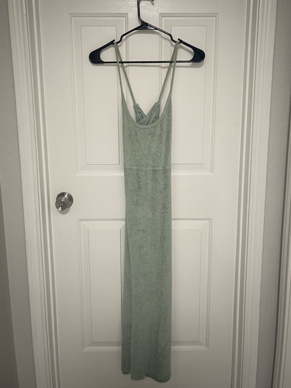 Wayf’98 Mint Green Strappy Back Terry Cloth Tank Body Con Midi Dress - Picture 2 of 8